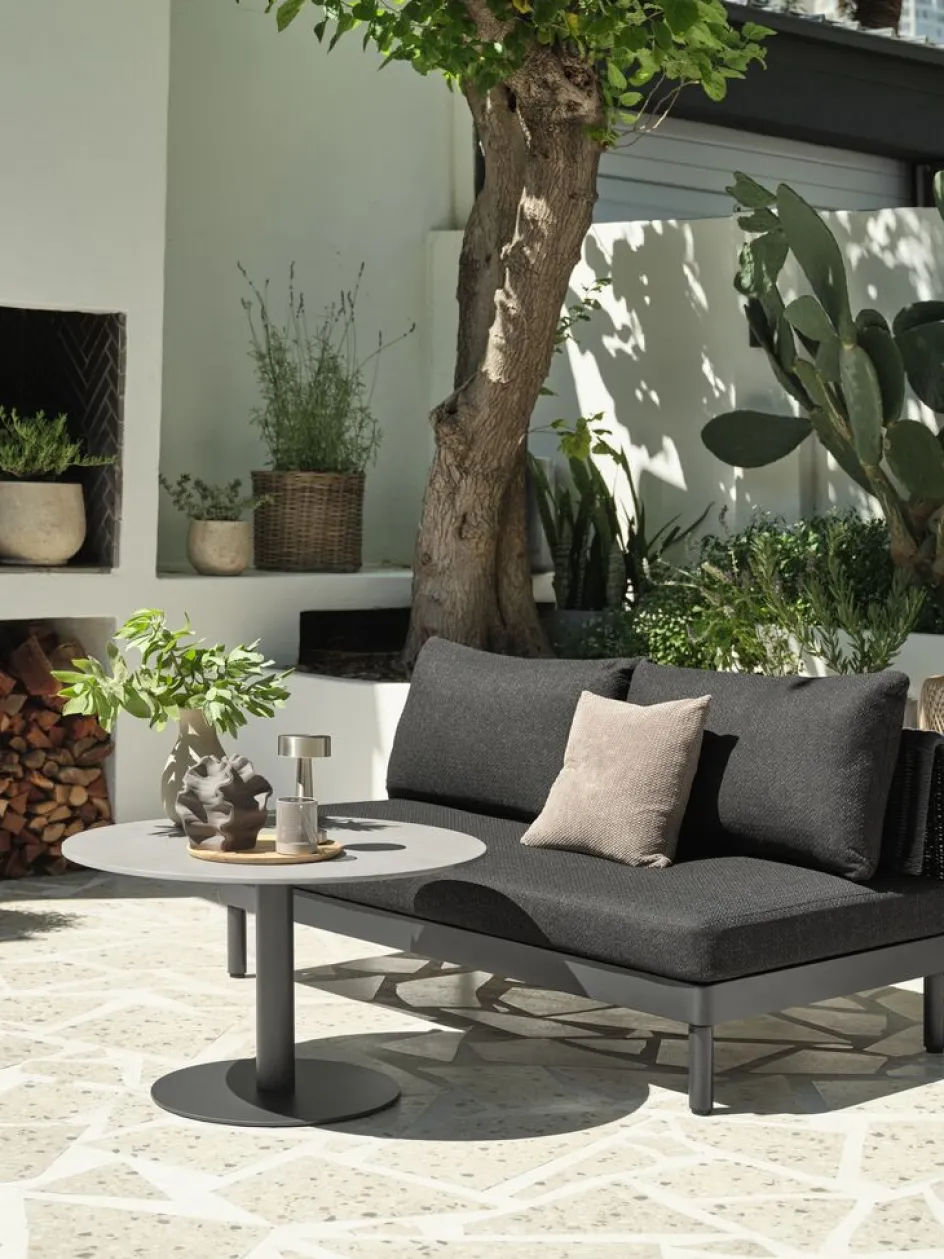 Hot HELAGS + VOSSConjunto jardín HELAGS + VOSS 2 plazas negro Conjuntos Mesa Y Sillas De Jardín|Muebles De Jardín