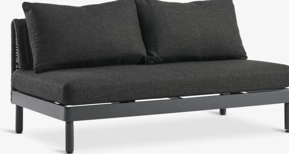 Hot HELAGS + VOSSConjunto jardín HELAGS + VOSS 2 plazas negro Conjuntos Mesa Y Sillas De Jardín|Muebles De Jardín