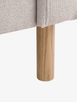 Clearance HELLERUPSofá HELLERUP chaise longue tela beis/roble natural 2 Plazas|3 Plazas