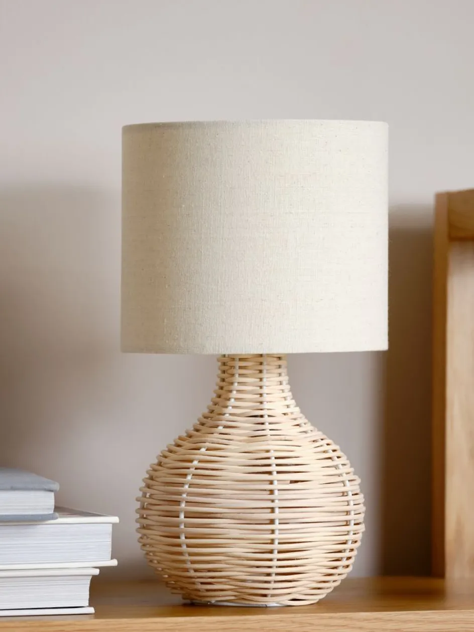 Sale HELMERLámpara de mesa HELMER Ø17xA32cm natural Lámparas