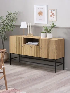 Clearance HEMDRUPAparador HEMDRUP 2 puertas 1 cajón color roble cálido Aparadores|Aparadores