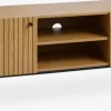 HEMDRUPMueble TV HEMDRUP 2 puertas color roble cálido/negro Muebles De TV