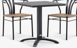 Outlet HOBRO + TAGMARKMesa HOBRO L70 + 2 sillas TAGMARK Conjuntos Mesa Y Sillas De Jardín