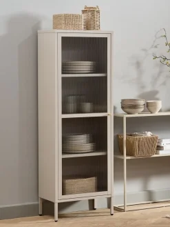 Online HOPTRUPVitrina HOPTRUP 1 puerta beis Vitrinas|Vitrinas