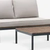 New HOUConjunto muebles jardín HOU 2 plazas madera dura Conjuntos Mesa Y Sillas De Jardín|Muebles De Jardín