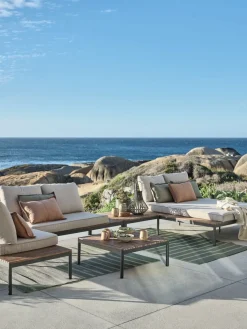 Clearance HOUMódulo de jardín HOU chaise longue 2 plazas madera dura Muebles De Jardín