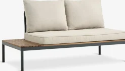 Hot HOUMódulo de jardín sofá HOU 2 plazas madera dura Muebles De Jardín