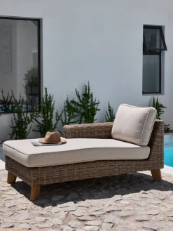 Outlet HUSAATumbona HUSAA A88xL162 izquierda natural Muebles De Jardín|Tumbonas