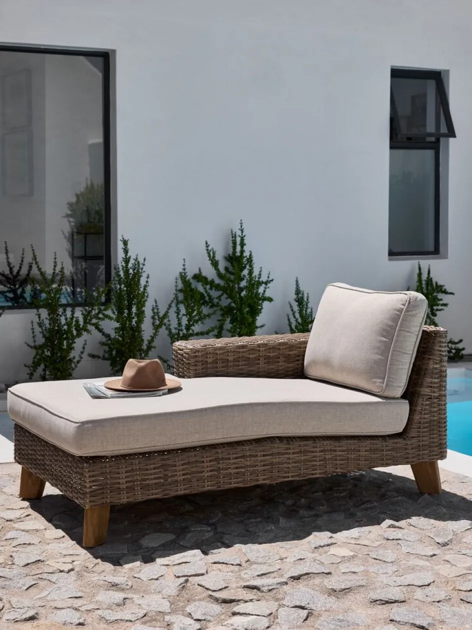 Outlet HUSAATumbona HUSAA A88xL162 izquierda natural Muebles De Jardín|Tumbonas