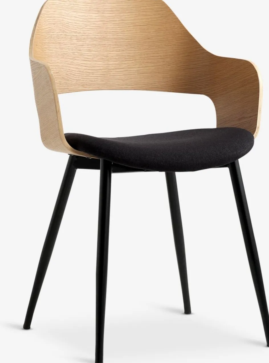 Online HVIDOVRESilla de comedor HVIDOVRE /tela negro Sillas De Comedor