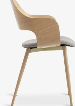 New HVIDOVRESilla de comedor HVIDOVRE /tela gris claro Sillas De Comedor