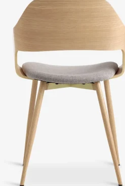 New HVIDOVRESilla de comedor HVIDOVRE /tela gris claro Sillas De Comedor