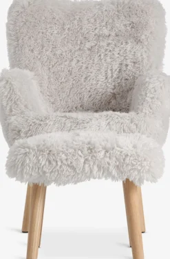 New HVILSTEDSillón HVILSTED con reposapiés felpa blanco crudo/natural Sillones