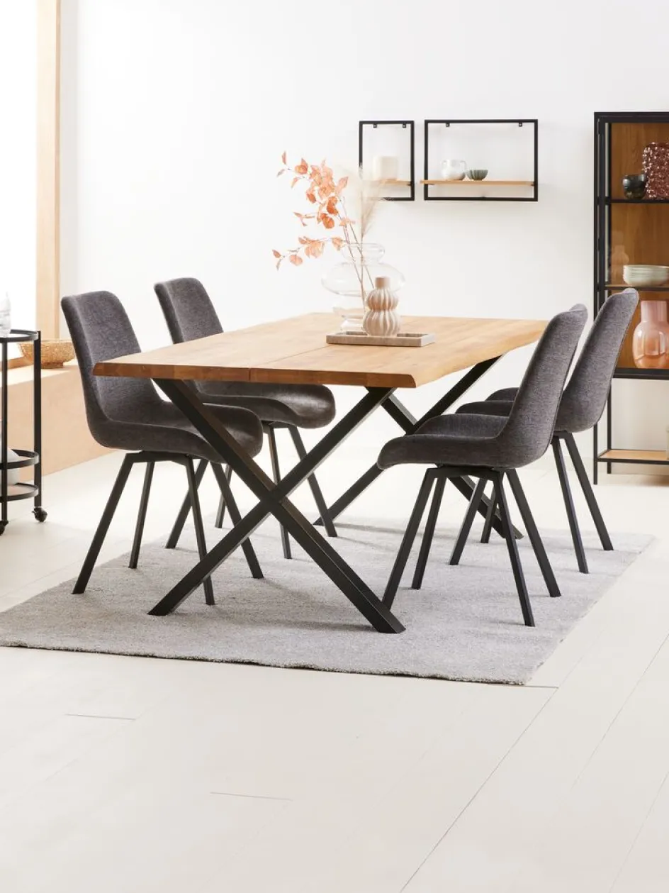 New HYGUMSilla de comedor HYGUM giratoria /negro Sillas De Comedor