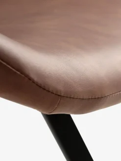 Discount HYGUMSilla de comedor HYGUM giratoria polipiel marrón/negro Sillas De Comedor