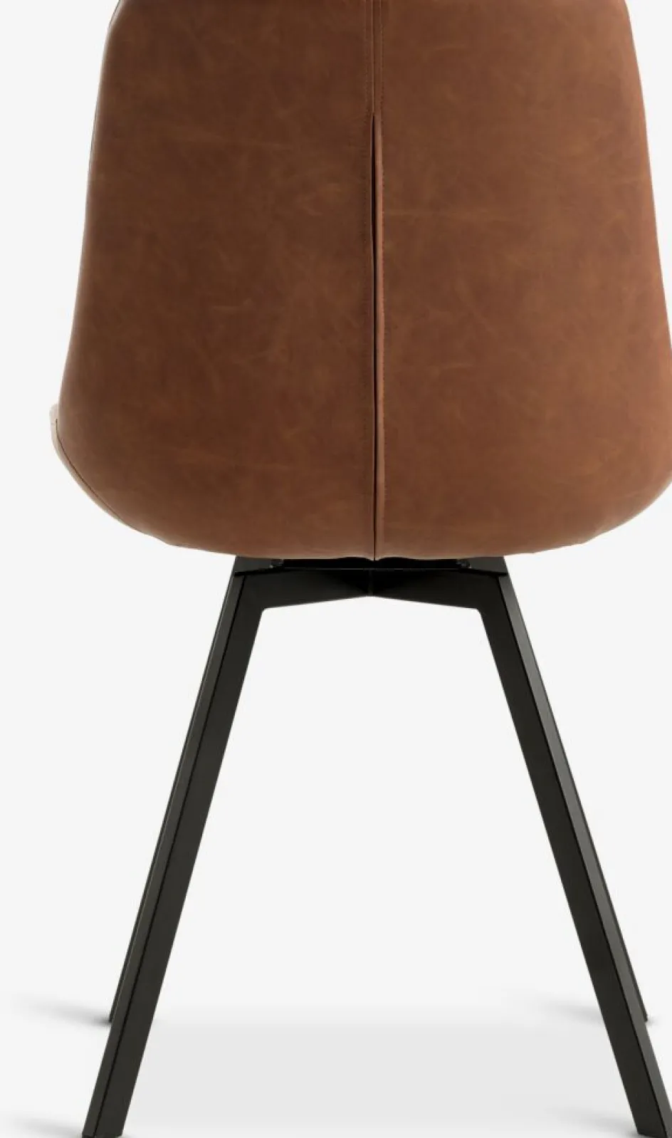 Discount HYGUMSilla de comedor HYGUM giratoria polipiel marrón/negro Sillas De Comedor