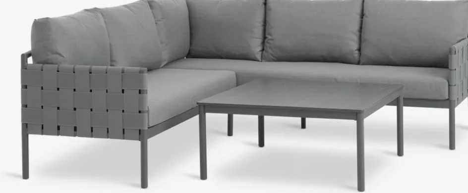 Outlet IANOConjunto muebles jardín IANO 5 plazas gris Conjuntos Mesa Y Sillas De Jardín|Muebles De Jardín