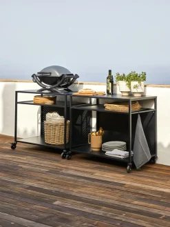 Sale INDSLEVMesa de barbacoa INDSLEV A50xL90 negro Decoración De Jardín