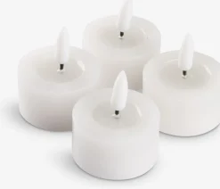 INGEMANVelas pequeñas LED INGEMAN Ø4xA4cm blanco 4 uds temporizador Velas LED