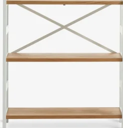 INTRUPEstantería INTRUP ancha 3 estantes blanco/roble natural Estanterias Y Librerías|Estanterias Y Librerías