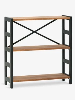 INTRUPEstantería INTRUP ancha 3 estantes negro/roble natural Estanterias Y Librerías|Estanterias Y Librerías