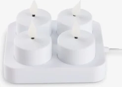 Outlet JANSSONVelas pequeñas LED JANSSON blanco/negro con cargador Velas LED