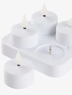 Outlet JANSSONVelas pequeñas LED JANSSON blanco/negro con cargador Velas LED