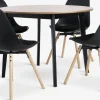 Discount JEGIND + KASTRUPMesa JEGIND Ø105 roble natural + 4 sillas KASTRUP negro Mesas De Comedor|Conjuntos De Comedor