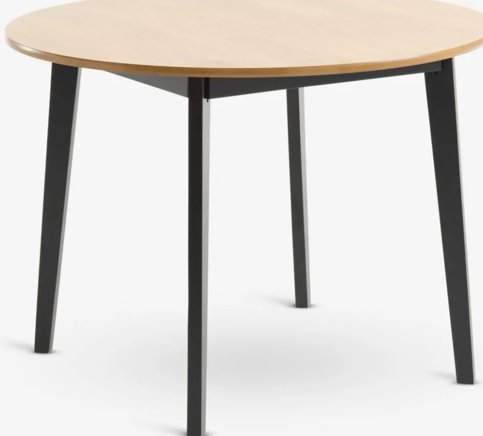 Sale JEGINDMesa de comedor JEGIND Ø105 roble natural/negro Mesas De Comedor
