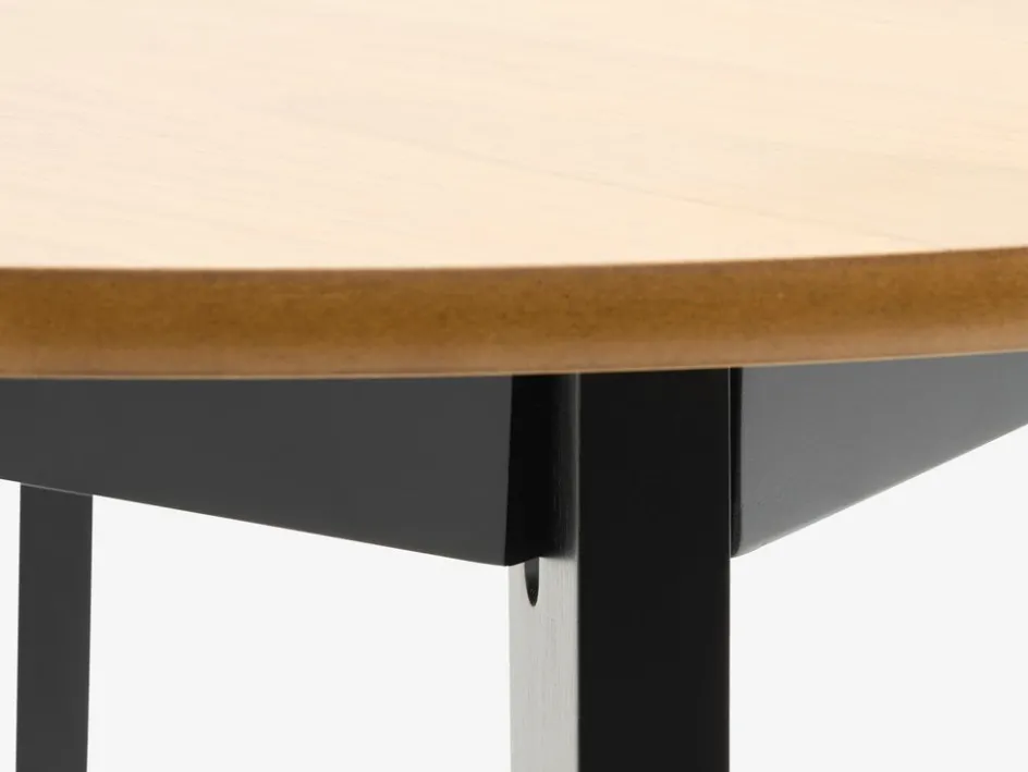 Sale JEGINDMesa de comedor JEGIND Ø105 roble natural/negro Mesas De Comedor