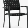 Discount JEKSENSilla apilable JEKSEN negro Sillas De Jardín