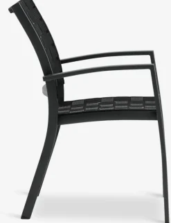 Discount JEKSENSilla apilable JEKSEN negro Sillas De Jardín