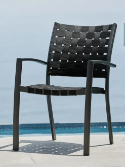 Discount JEKSENSilla apilable JEKSEN negro Sillas De Jardín