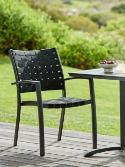 Discount JEKSENSilla apilable JEKSEN negro Sillas De Jardín