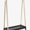 Outlet JENNETBurro para ropa JENNET con estante zapatero natural/negro Burros Para Ropa|Burros Para Ropa