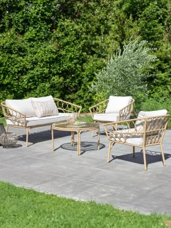Hot JENNUMMesa de centro de exterior JENNUM Ø80xA44 natural Mesas De Jardín|Muebles De Jardín