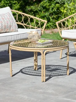 Hot JENNUMMesa de centro de exterior JENNUM Ø80xA44 natural Mesas De Jardín|Muebles De Jardín