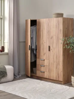 Sale JENSLEVArmario JENSLEV 144x176 3 puertas color roble salvaje nat Armarios|Todos Los Armarios