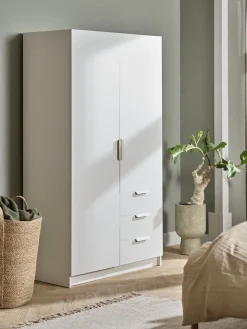 Discount JENSLEVArmario JENSLEV 96x176 2 puertas 3 cajones Armarios|Todos Los Armarios