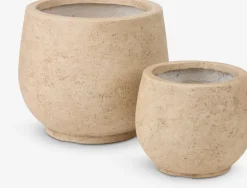 JERPEMacetero JERPE Ø31/21 natural juego de 2 Maceteros