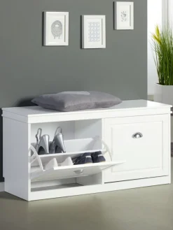 Discount JERUPZapatero/banco JERUP 2 compartimentos blanco Zapateros|Zapateros