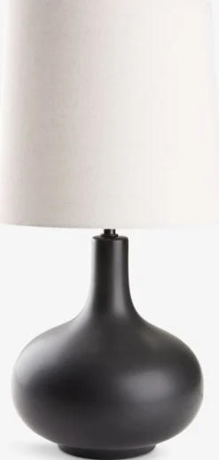 Discount JOACHIMLámpara de mesa JOACHIM Ø27xA5cm beis/negro Lámparas
