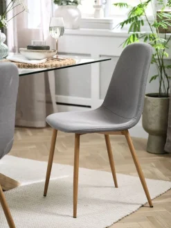 Discount JONSTRUPSilla de comedor JONSTRUP tela /color roble natural Sillas De Comedor