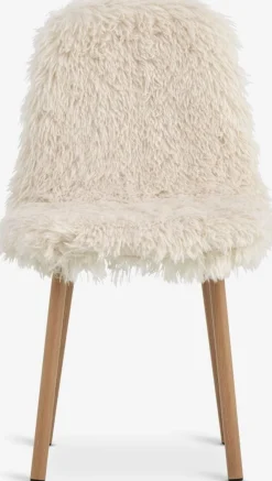 Online JONSTRUPSilla de comedor JONSTRUP felpa blanco crudo/color roble Sillas De Comedor
