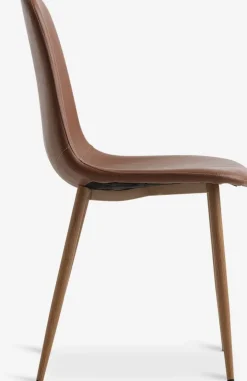 Hot JONSTRUPSilla de comedor JONSTRUP polipiel marrón/roble natural Sillas De Comedor