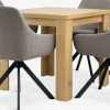JUNGEN + ROSTRUPMesa JUNGEN L80/160 roble cálido + 4 sillas ROSTRUP arena Mesas De Comedor|Conjuntos De Comedor