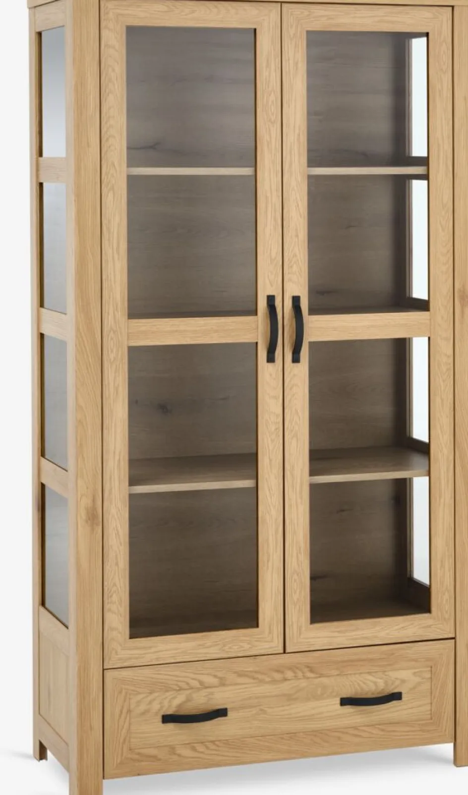 Sale JUNGENVitrina JUNGEN 2 puertas 1 cajón color roble cálido Vitrinas|Vitrinas
