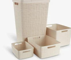 JUTECesta JUTE 12L plástico blanco crudo Todas Las Cestas|Almacenaje De Plástico