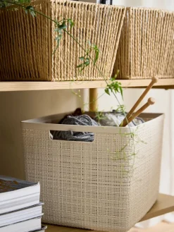 Online JUTECesta JUTE 20L plástico blanco crudo Todas Las Cestas|Almacenaje De Plástico