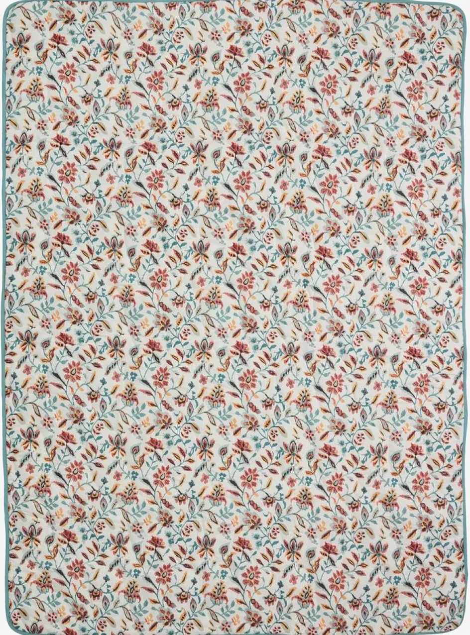 Hot KAMILLEManta acolchada KAMILLE 140x200 blanco/turquesa Mantas